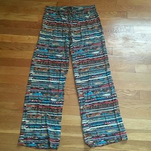 BeBop Aztec/tribal print wide leg pants