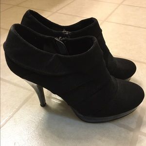 Unlisted black suede bootie