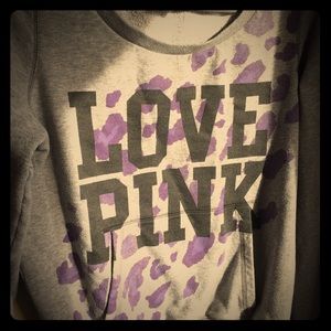 Victoria secret purple cheetah print sweatshirt