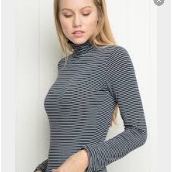 brandy melville striped turtleneck