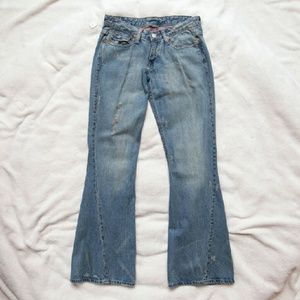 Y2K True Religion 26x32 Distressed Flared Jeans