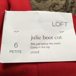 Ann Taylor Loft Julie Boot Cut stretch dress pant