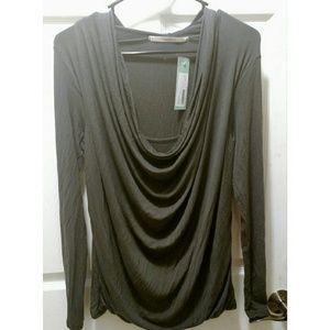 Cowl neck knit top