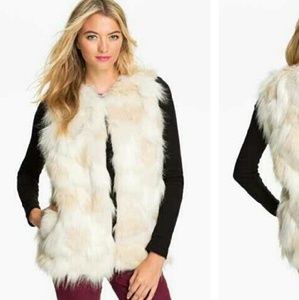 Steve Madden Faux Fur Patch Vest