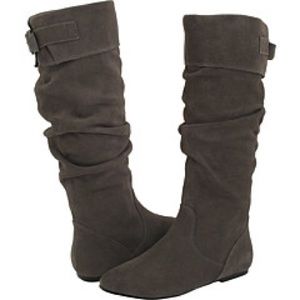 Grey suede leather Steve Madden Slouch Boots
