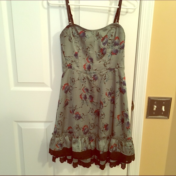 Free People Green Strapless Dress