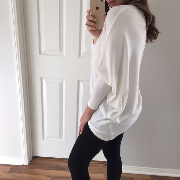 Sold • SALE! • Lush Ivory Dolman Top - Picture 2 of 4