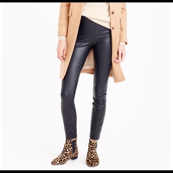JCrew Collection New Leather Leggings