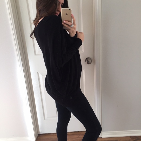 Sold • Lush Black Dolman Top - Picture 2 of 4