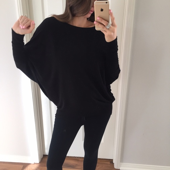 Sold • Lush Black Dolman Top - Picture 3 of 4