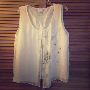 Calvin Klein 100% silk top.