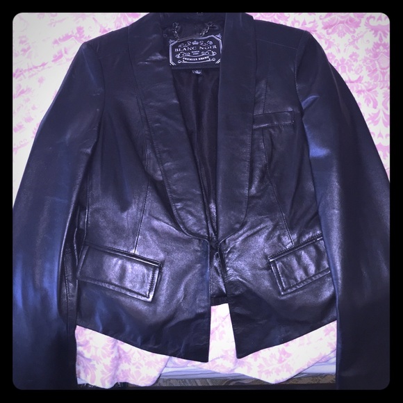 Black Noir 100% leather jacket/blazer