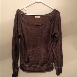 Free people off shoulder hoodie
