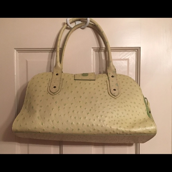 Lime green, alligator and suede, Talbots handbag