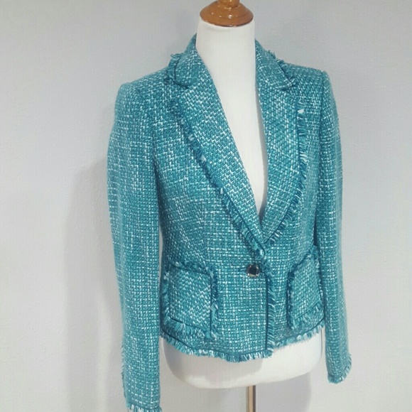 Style & Co. Jackets & Blazers - Blue Tweed Look Blazer Jacket size 4