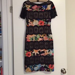 Lace and floral dress