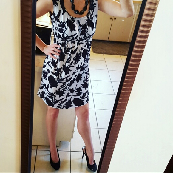 B&W Floral Dress