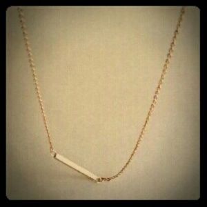 Rose Gold tone bar style necklace