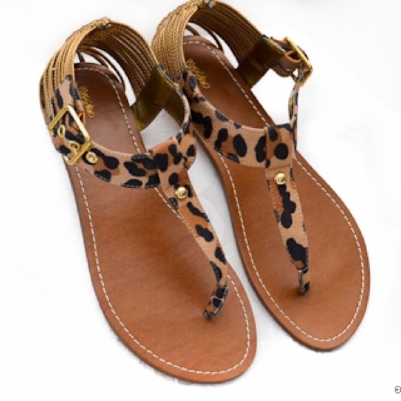 Mossimo Supply Co. Shoes - Mossimo Leopard Gold Sandals