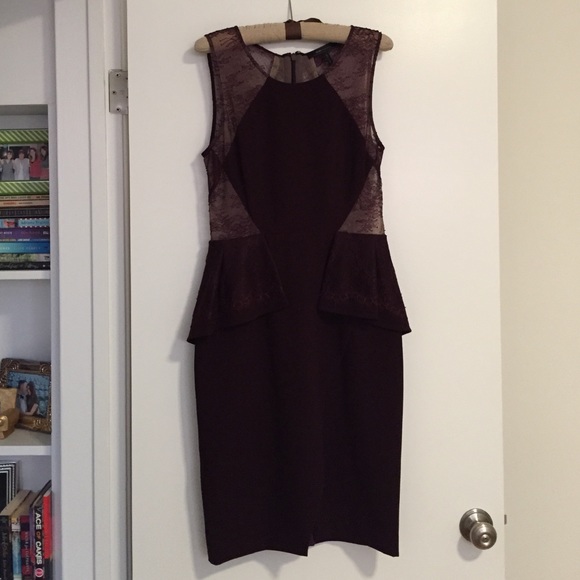 BCBG Maxazria lace peplum dress