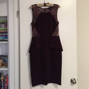 BCBG Maxazria lace peplum dress