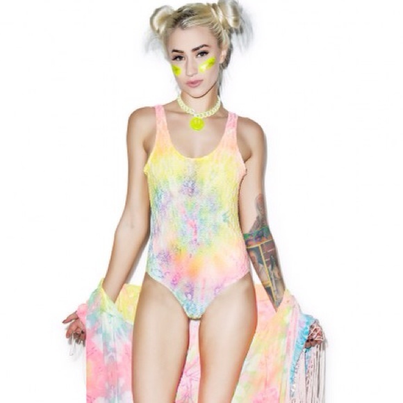 Unif tie dye swimsuit medium