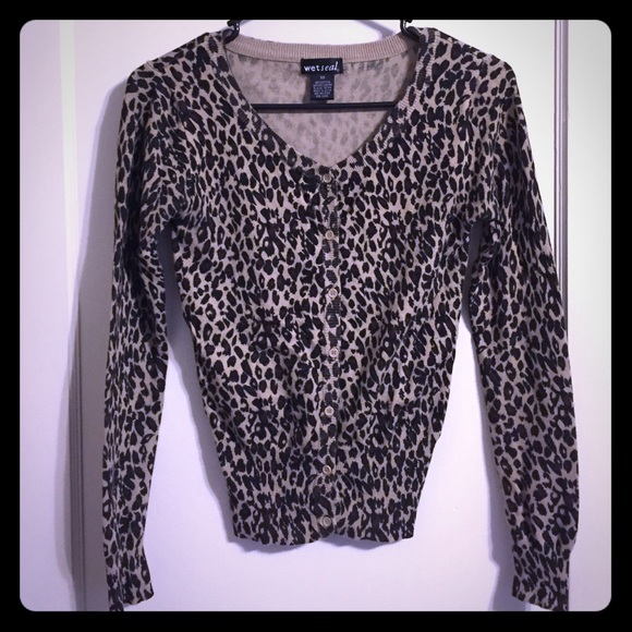 Leopard print cardigan
