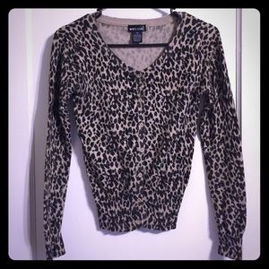 Leopard print cardigan