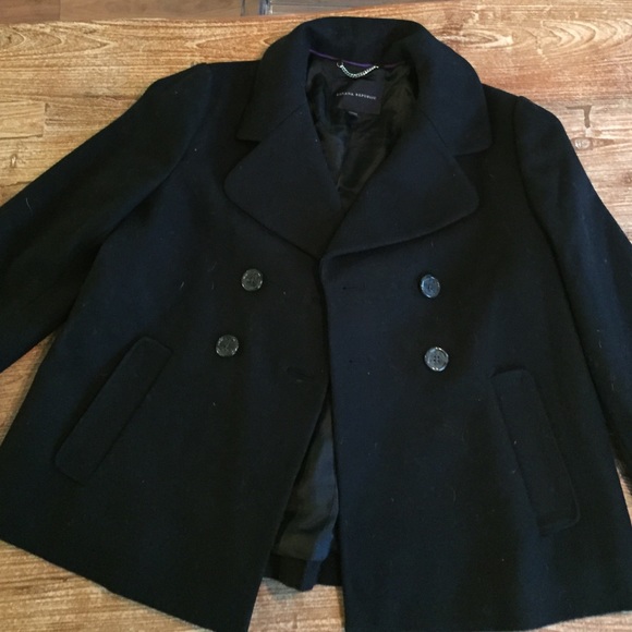 Black Banana Republic Wool Coat petite M