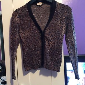Tory Burch leopard printed cardigan