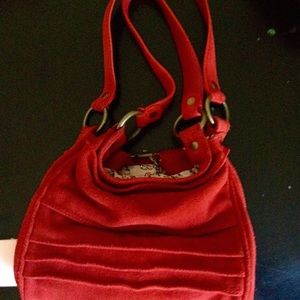 Marc Jacobs red suede mini-satchel