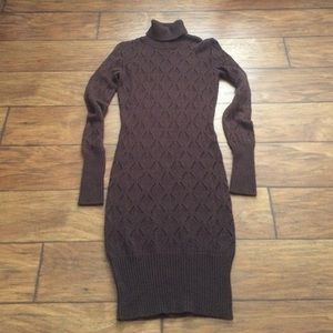 Brown sweater dress
