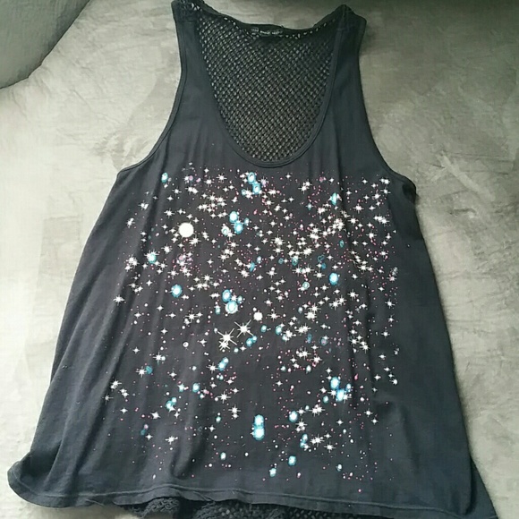 Black open mesh back tank *Bundle for $6*