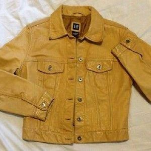 Vintage Gap Leather denim style jacket