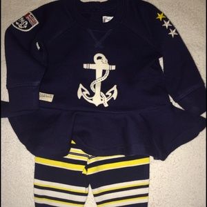 RALPH LAUREN NAUTICAL PEPLUM SET