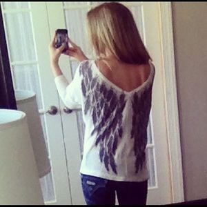 Angel Wing Knitted Dolman Shirt