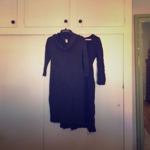 Two Old Navy maternity sweater dresses