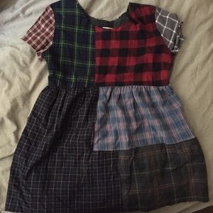 Urban Outfitters Urban Renewal flannel patch dress