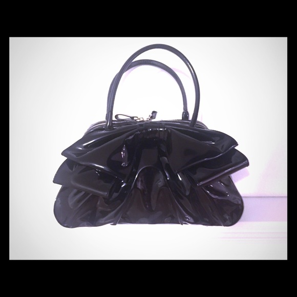 Genuine New Black Patent Leather Valentino Purse