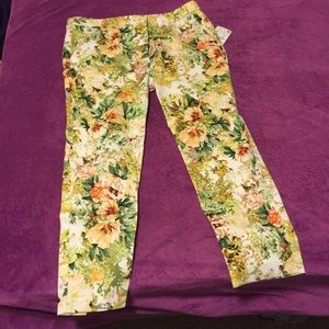 zara flower pants