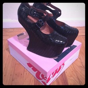 Jeffrey Campbell Rock Spring - Black Snake Patent