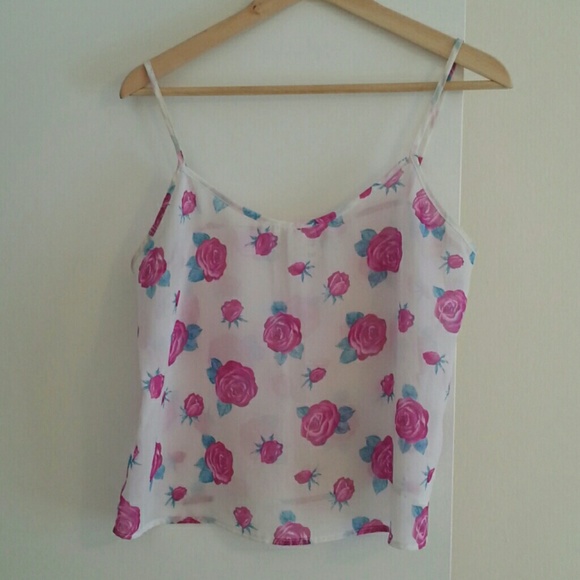 Chiffon spaghetti straps top