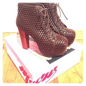 Jeffrey Campbell Lita Woven - dark brown
