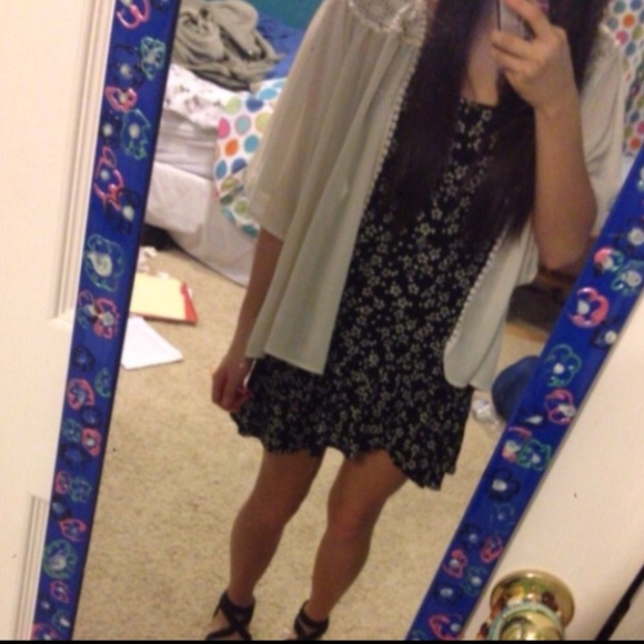 Floral open back dress