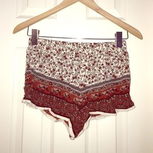 Cute floral elephant patterned shorts
