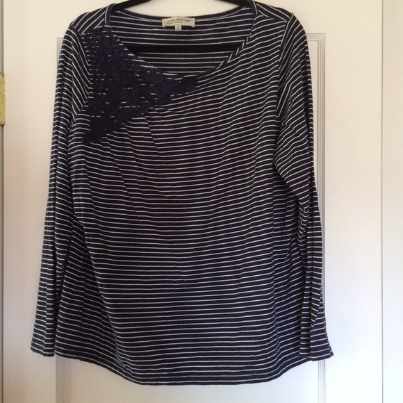 Navy striped top - Picture 2 of 3