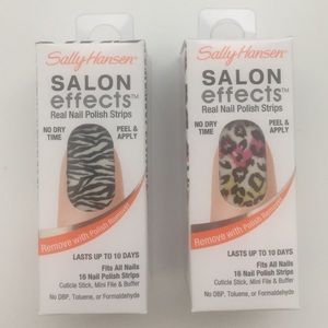 2 Sally Hansen salon effects nail strips