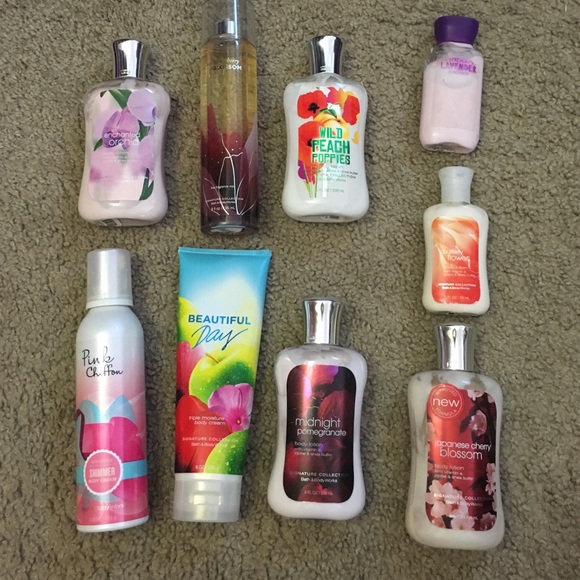 pink victorias secret accessories bath and body works lotion and victoria secret and bath and body works