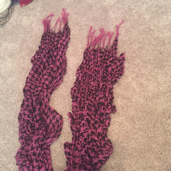 Thin pink scarf