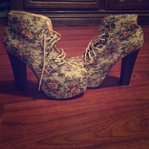 Floral Ankle booties